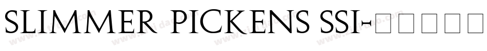 Slimmer Pickens SSi字体转换